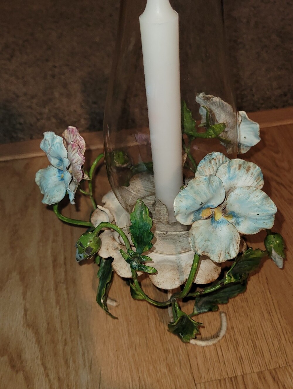 Vintage Italian Toleware Candle Holder